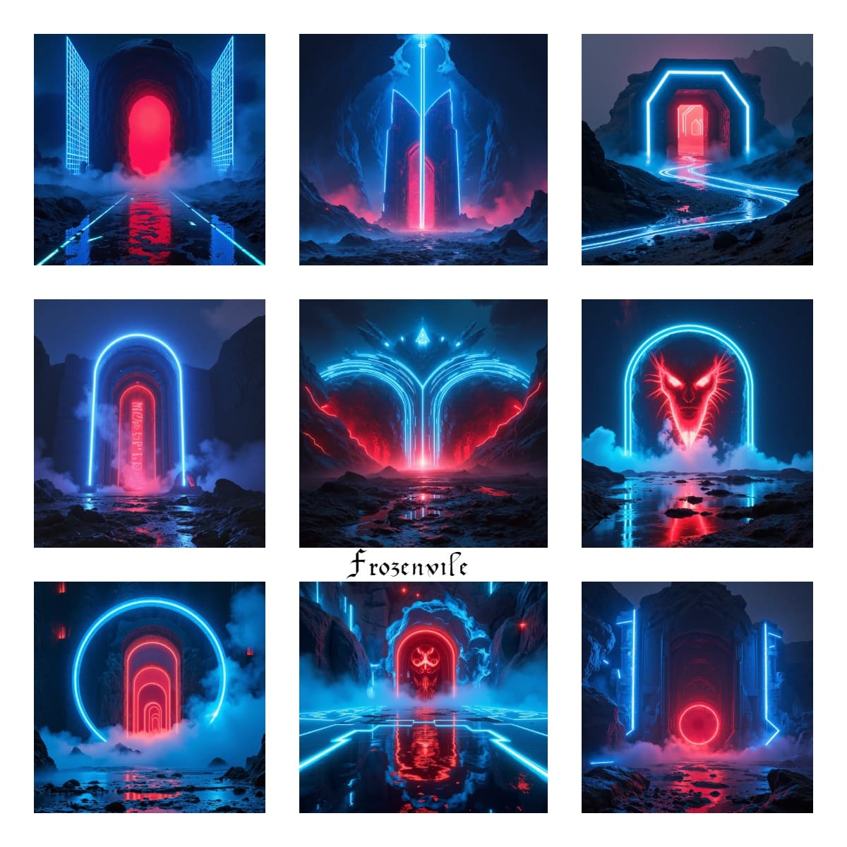 Неоновый мрак: Пак из 15 эпичных обложек в стиле Dark Sci-Fi