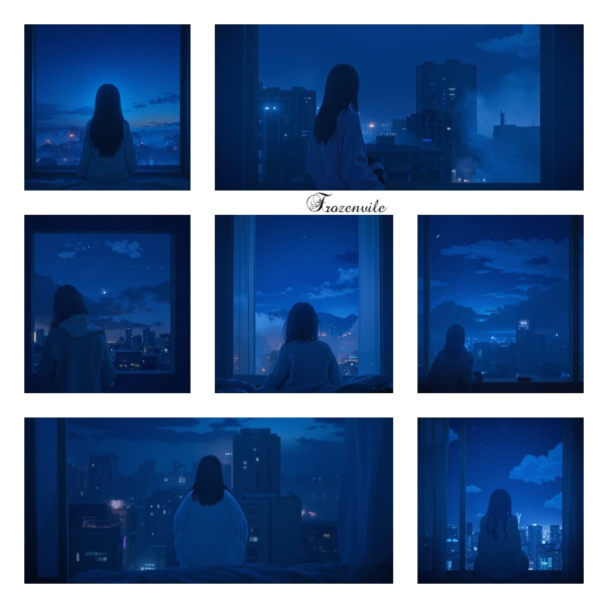 Midnight Lo-Fi: Пак атмосферных обложек с видом из окна