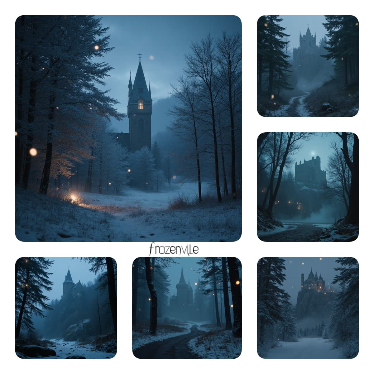 Ледяные Тропы Тьмы — Пак Мрачных Фэнтези-Обложек